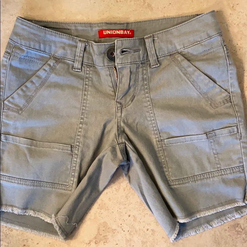 Grey cargo shorts